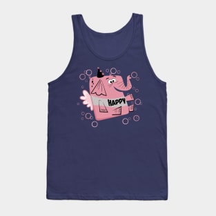 Happy the Birthday Elephant Tank Top